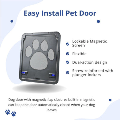 easy install pet screen door with magnetic screen for puppy dog and cat