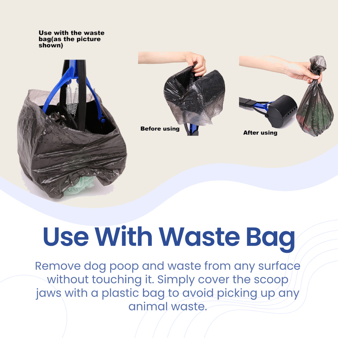 jaw-style pet poop scooper with long-handle dog sanitary waste pickup13