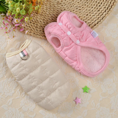 Winter Warm Dog Clothes For Small Dogs Windproof Dog Down Jacket Solid Color Dogs Coat Jacket Padded Clothing Chihuahua Clothes