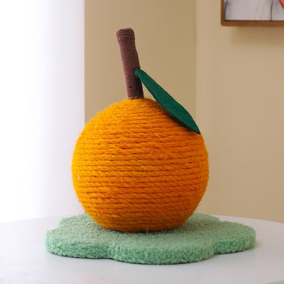cat tree tower cute orange scratching post cat scratching ball toy1