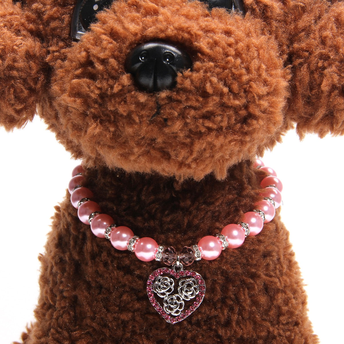 beads necklace with rhinestones jewelry for cats3