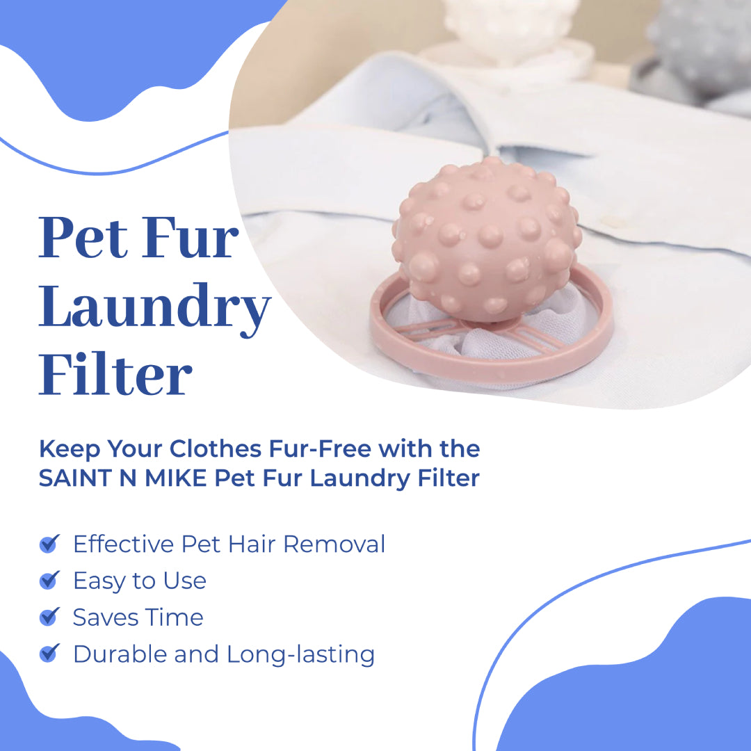 SAINT N MIKE Pet Fur Laundry Filter - Keep Your Clothes Fur-Free