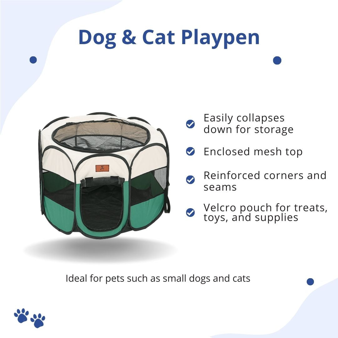 Saint N Mike Dog & Cat Playpen | Pet Enclosure | Pet Tent & Bed | Detachable, Foldable & Summer-Ready