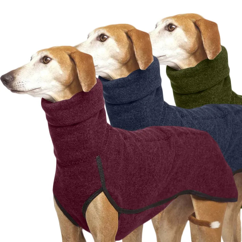 durable warm fleece dog clothing winter soft comfortable high neck pet jacket2