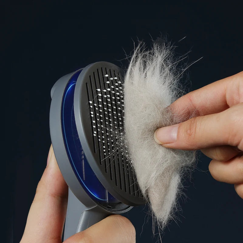 cat comb dog hair remover brush pet grooming slicker needle comb removes tangled self cleaning3