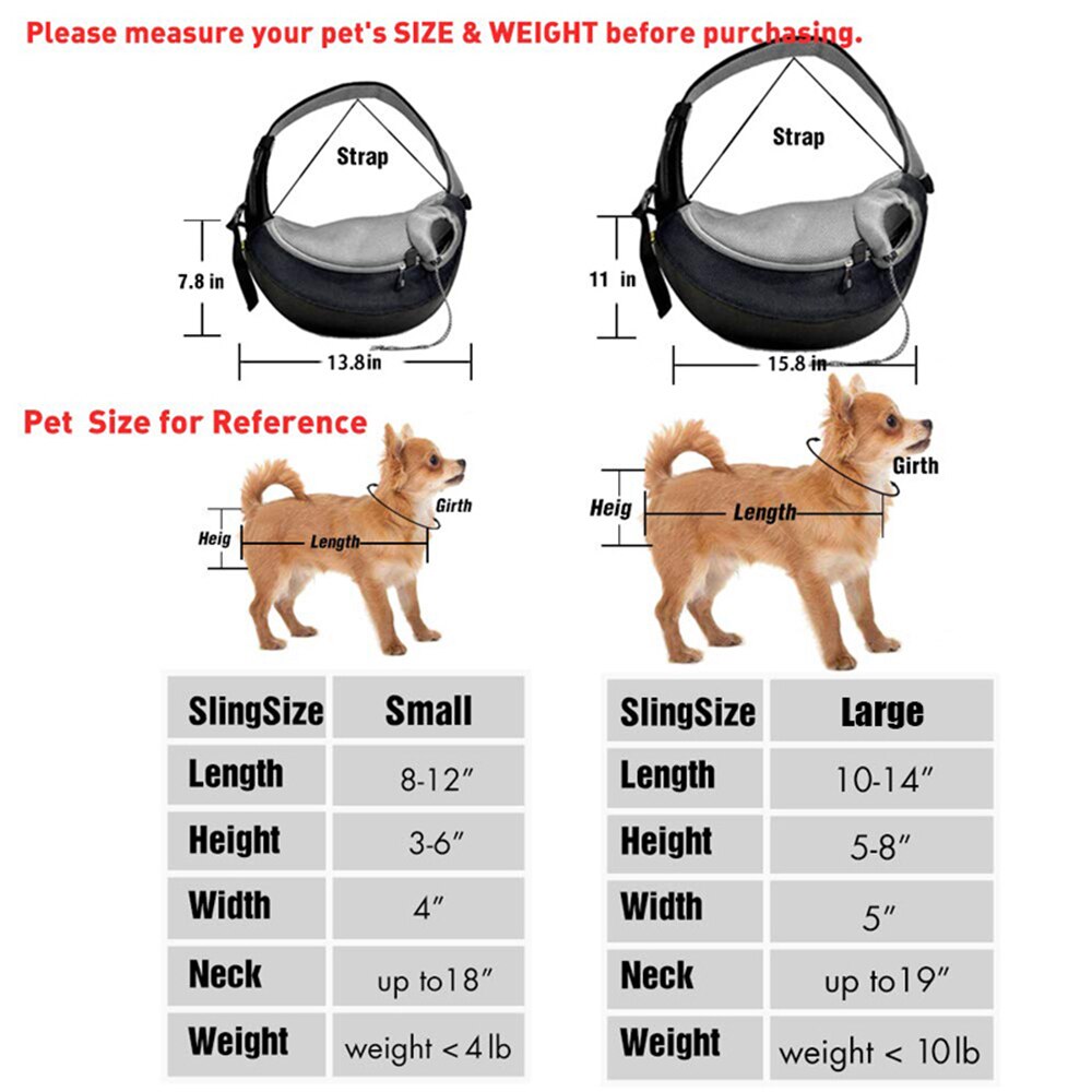 dog and cat sling carrier breathable & travel safe7