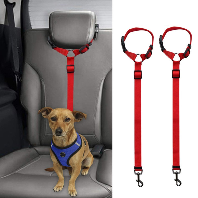 Car Seat Belt Safety Adjustable Harness Leash, Travel Clip Strap for Dog & Cat