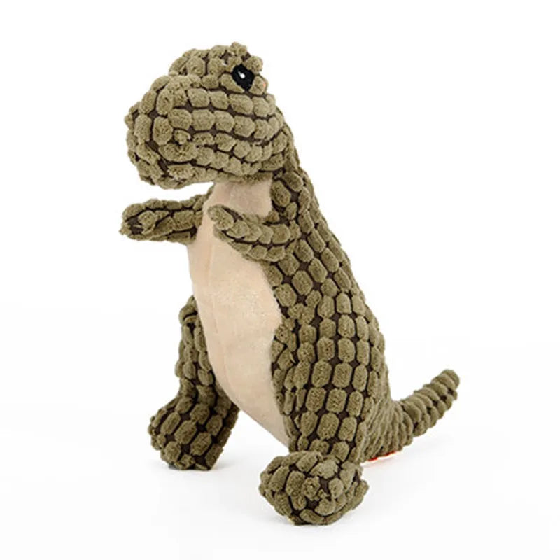 indestructible plush dinosaur squeaky chew dog toy4