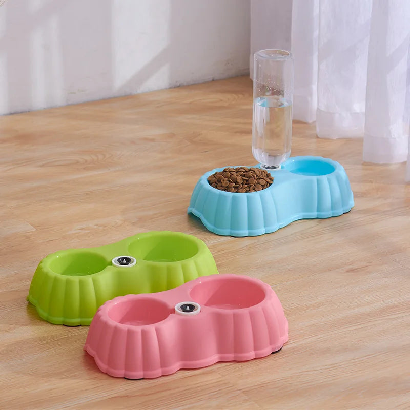 collapsible dog water food bowl slow feeder adjustable silicone portable non-skid safe nontoxic1