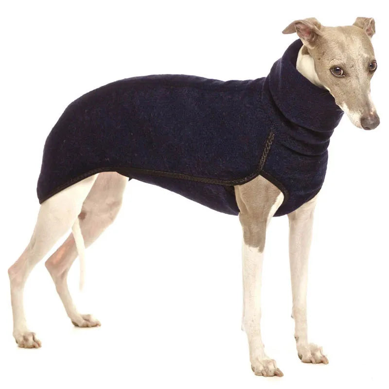 durable warm fleece dog clothing winter soft comfortable high neck pet jacket1