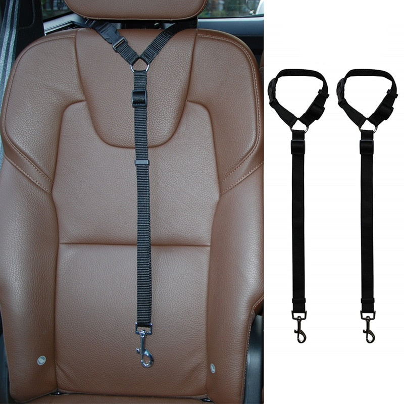 Car Seat Belt Safety Adjustable Harness Leash, Travel Clip Strap for Dog & Cat