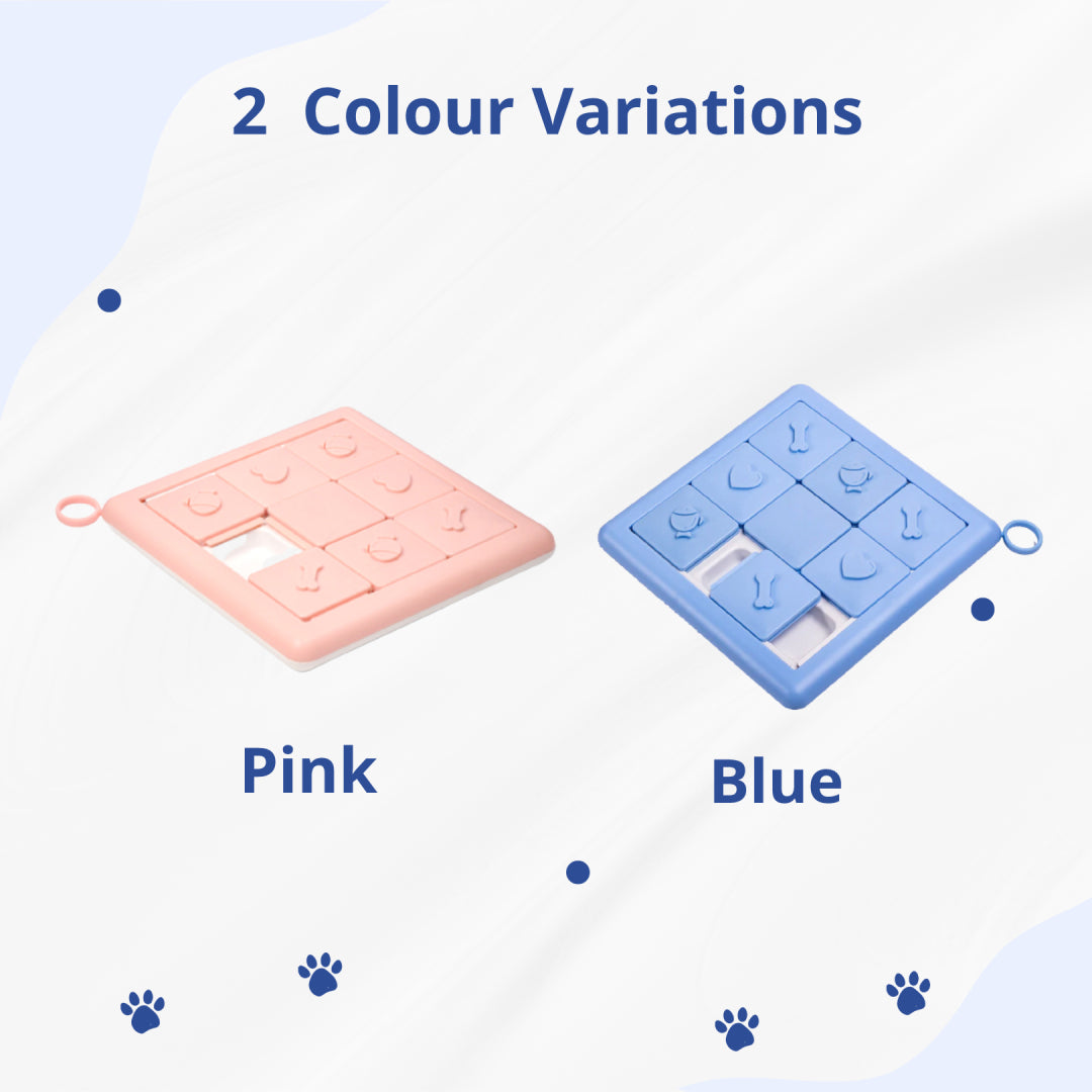 Pet Puzzle Toy with Non-Slip Base and Slow-Feed Food Dispenser