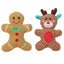 Pet Dog Plush Noise Chewing Toy Santa Elk Gingerbread Man Donut Christmas Series Cartoon Squeak Pet Toy