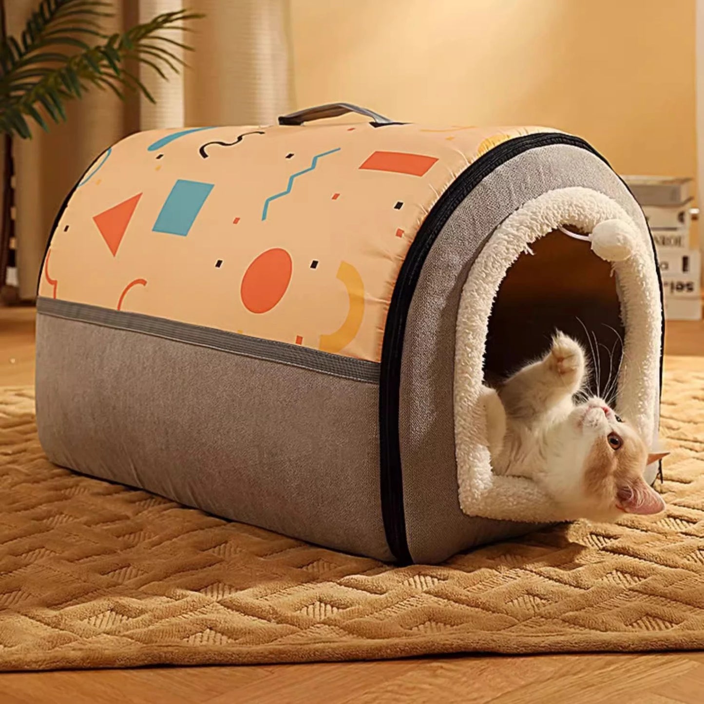 breathable warm plush pet bed house washable soft cushion kennel for small medium dogs cats pet supplies4