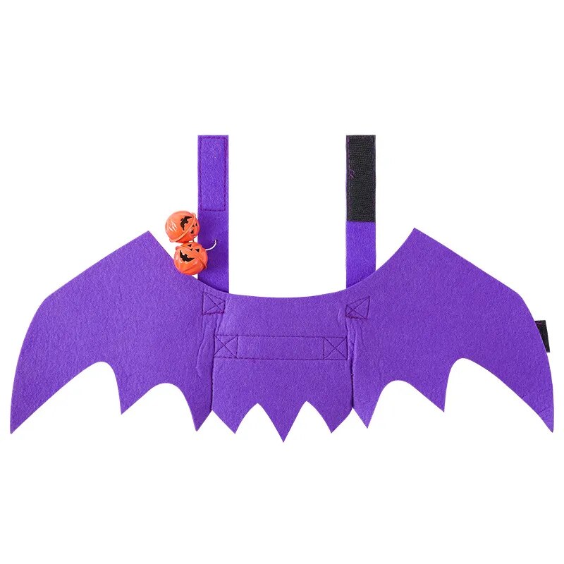 halloween bat wings funny cat dog cosplay costume with pumpkin bells8