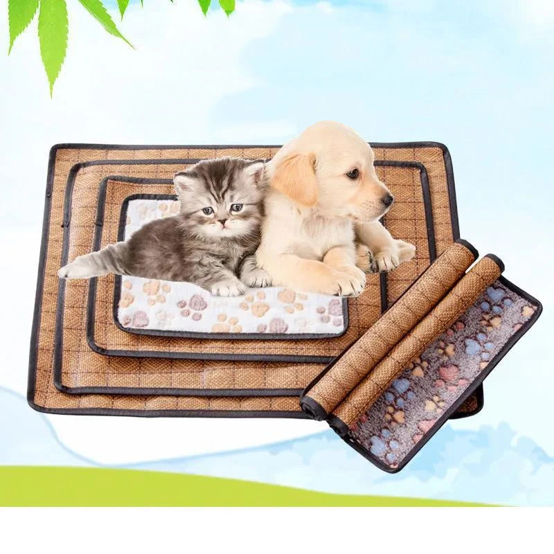 Double Sided Dog Summer Cooling Bamboo Washable Mat