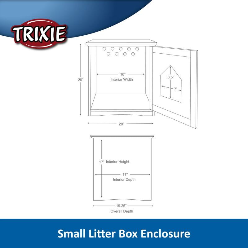 Small Cat Furniture Litter Box Enclosure, Hidden Litter, Indoor Pet Home