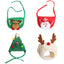 christmas puppy dog cat costume xmas cat santa elk hat with bandana bib scarf set5