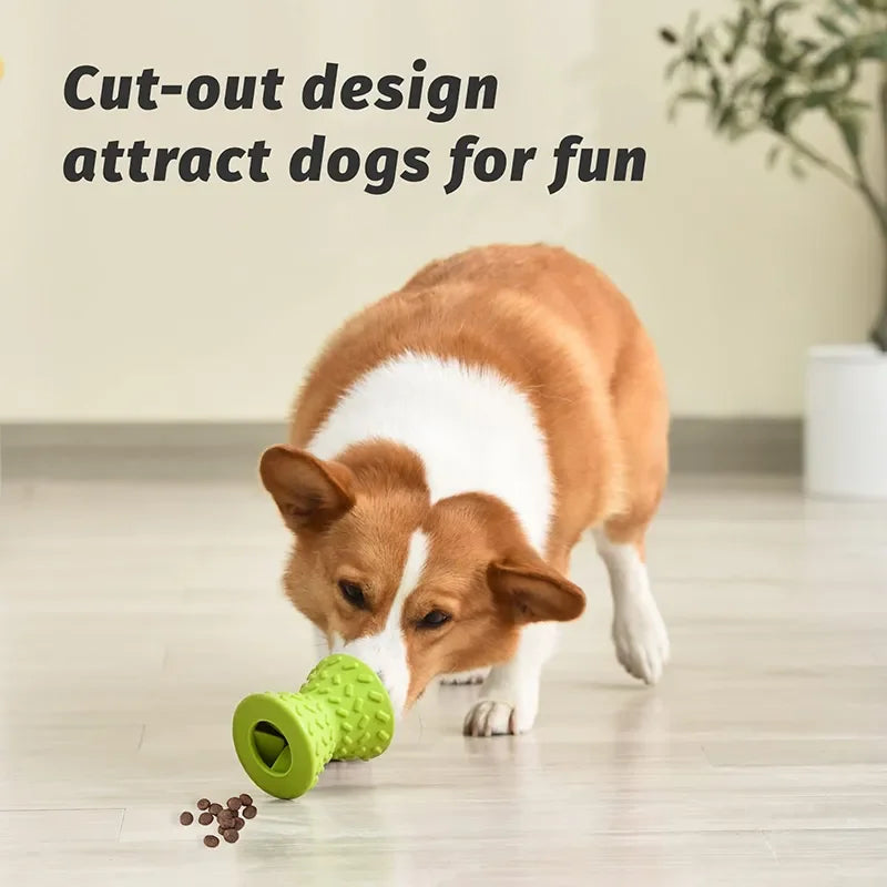 food dispensing dog toys for aggressive chewers nontoxic natural rubber treat leaking pet toys puppy bone play game1