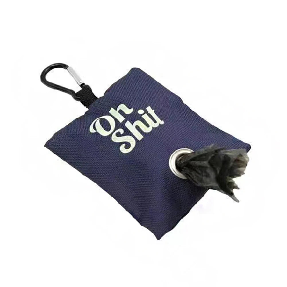 hanging dog poop bag holder with metal buckle waste bag container packet poop pick up organizer7