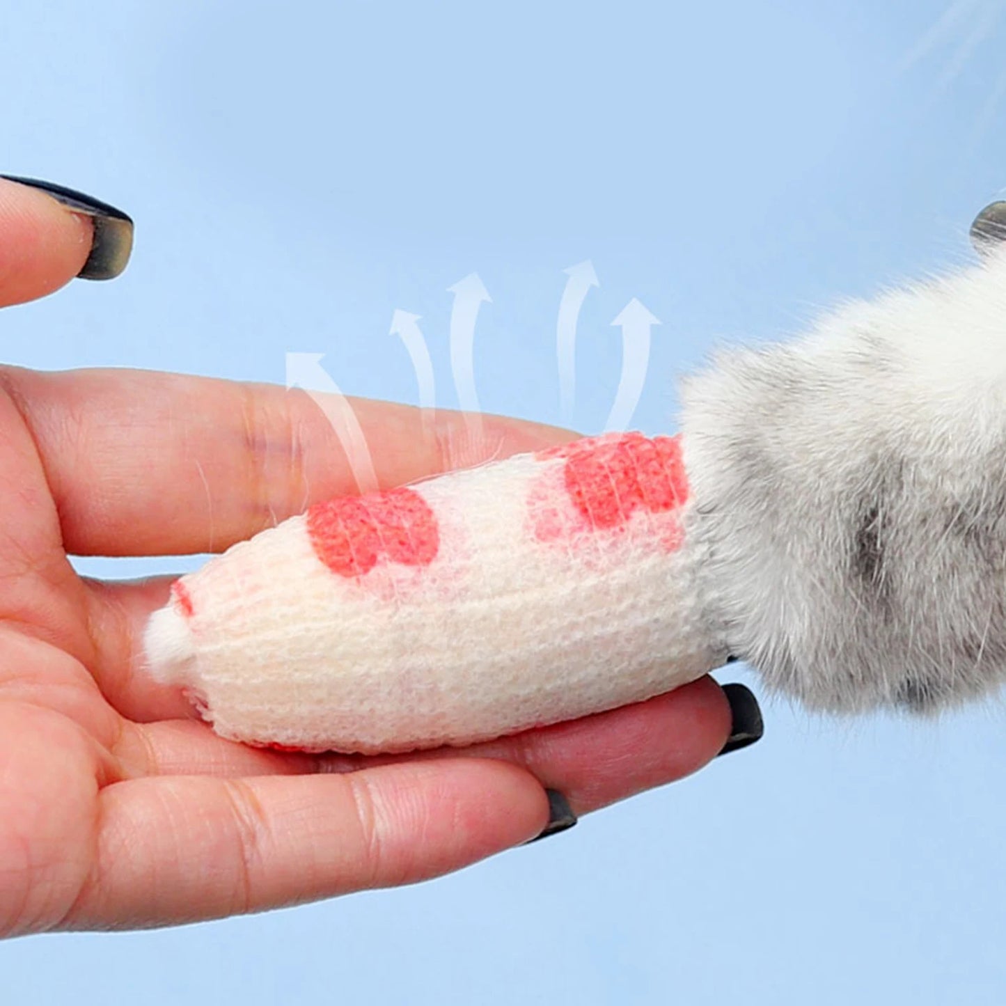 Pet Dog Cat Medical Breathable Elastic Bandage Non-woven Pet Self Adherent Wound Outdoor Retractable Sports Tape