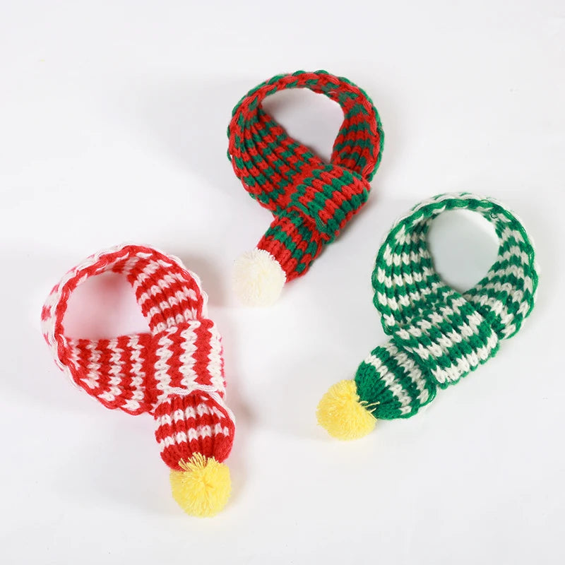 christmas dog scarf collar winter warm knitted pet scarf1