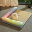 Summer Dog Ice Mat Cooling Washable Rattan Woven Cat Cushion Breathable Pet Nest Ice Feeling Sleep Cushion
