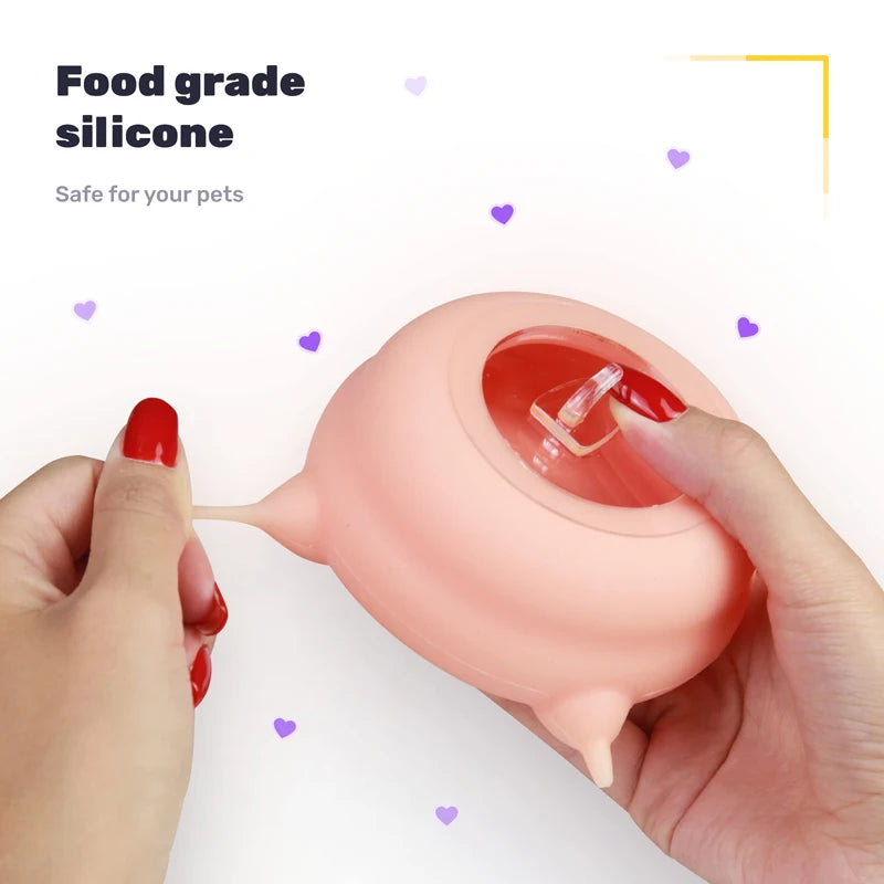 Newborn 4 Nipples Puppies Kittens Milk Feeding Bowl With Stand Nursing Station