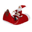 christmas red santa snowman riding outfit dog clothes3
