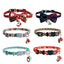 adjustable christmas cat collar with bells and bows small pendant decoration to prevent getting lost