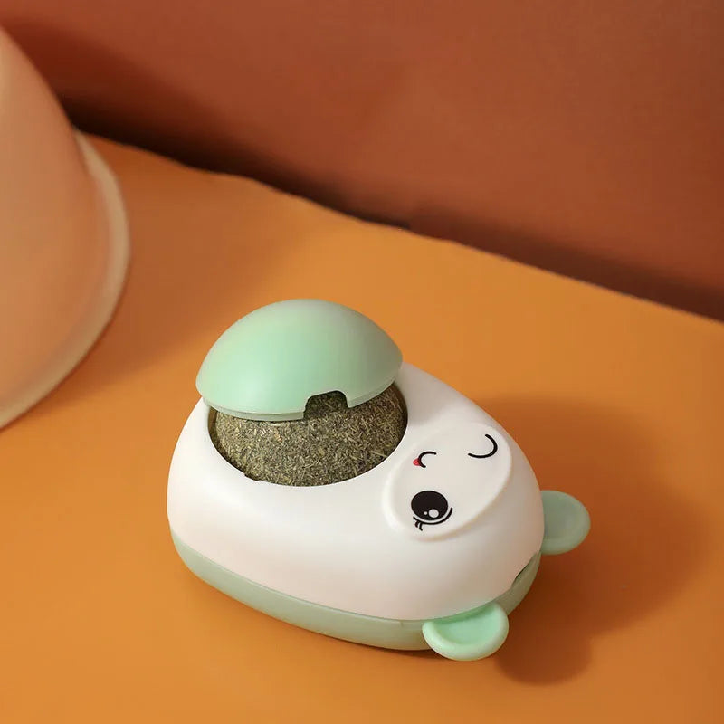 Pet Toys For Cat Wall Stick-on Licking Promote Digestion Catnip Wall Ball Catmint Candy