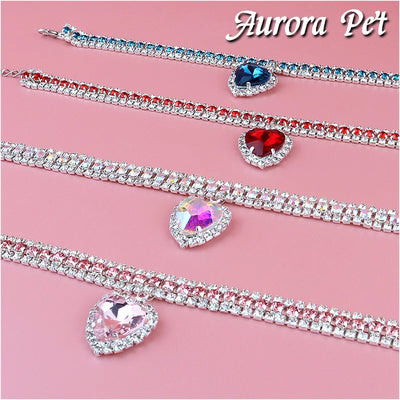 DIY Cute Luxury Pet Collar Love Pendant