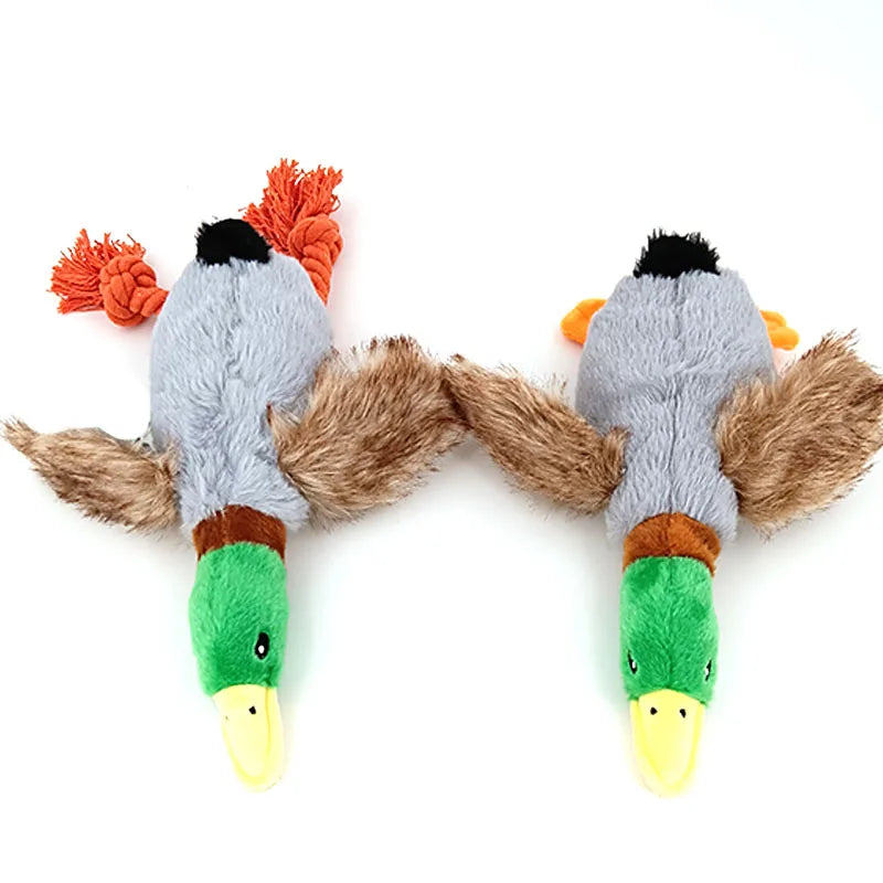 cute plush duck sound toy stuffed squeaky animal squeak dog toy cleaning tooth dog chew rope toys funny plush toys for cats2