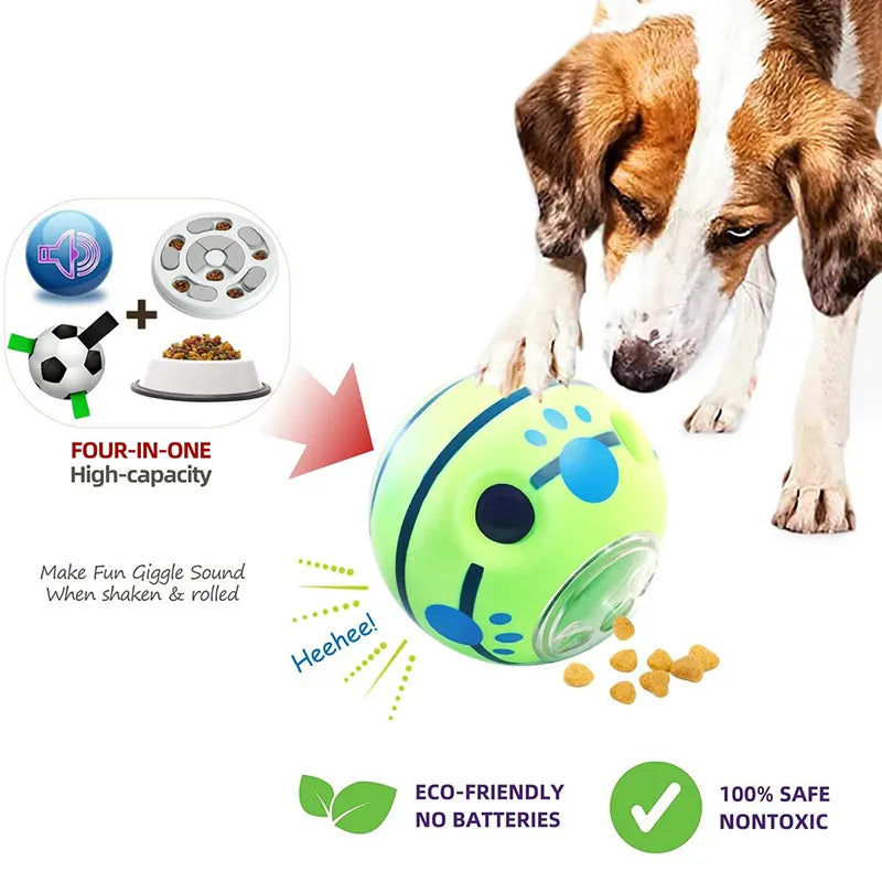 interactive dog toys food dispensing treat pet giggle ball safe dog squeaky puppy puzzle toy1
