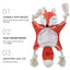 durable stuffless plush dog chew toys puppy pet toys interactive for small medium large dog rope knots squeaky2