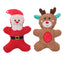 Pet Dog Plush Noise Chewing Toy Santa Elk Gingerbread Man Donut Christmas Series Cartoon Squeak Pet Toy