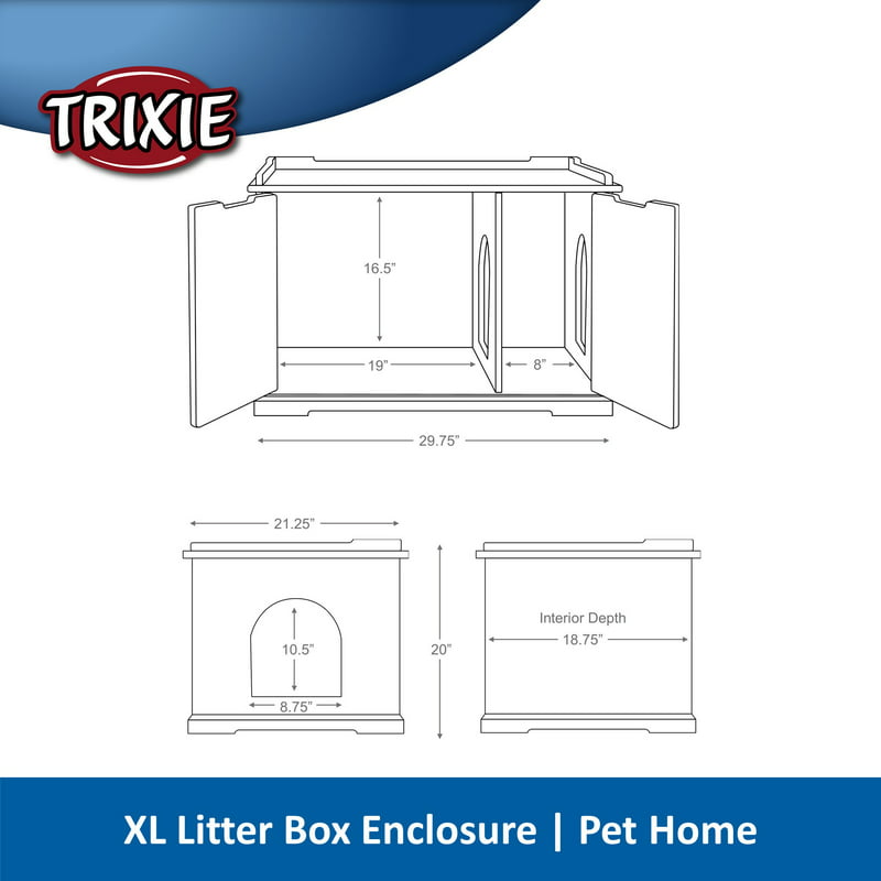 XL Cat Furniture Litter Box Enclosure, Hidden Litter Box, Indoor Pet Home