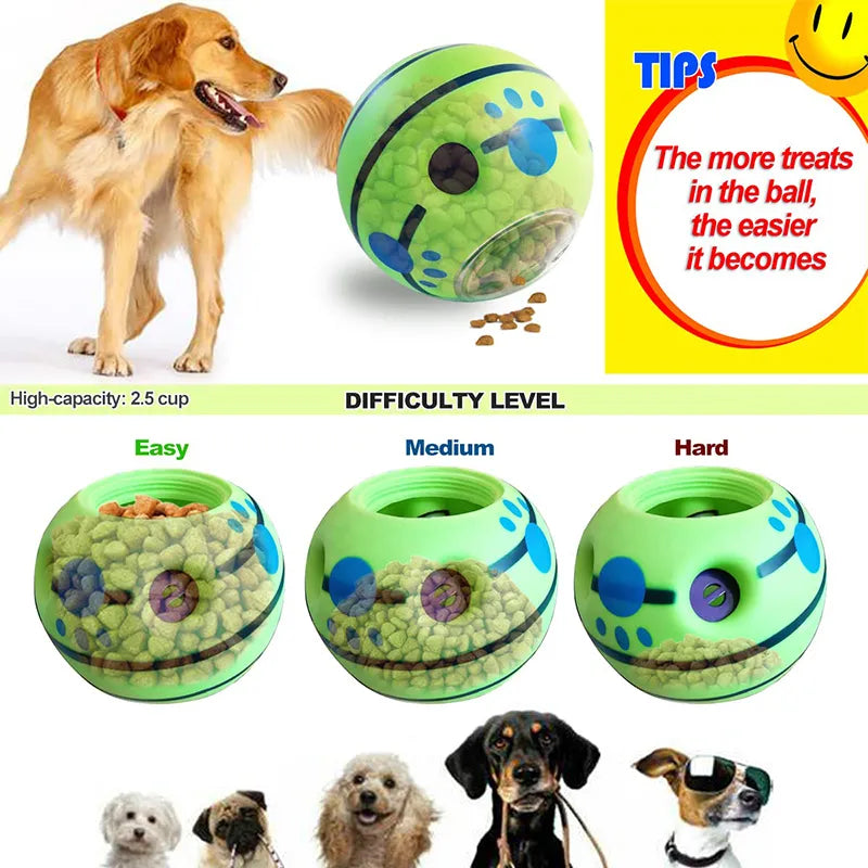 interactive dog toys food dispensing treat pet giggle ball safe dog squeaky puppy puzzle toy2