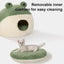 Pet Small Bed Plush Round Cartoon Frog-Shaped Mat Winter Warm Deep Sleep Comfort Soft Breathable Cat Dog House Pet Supplies