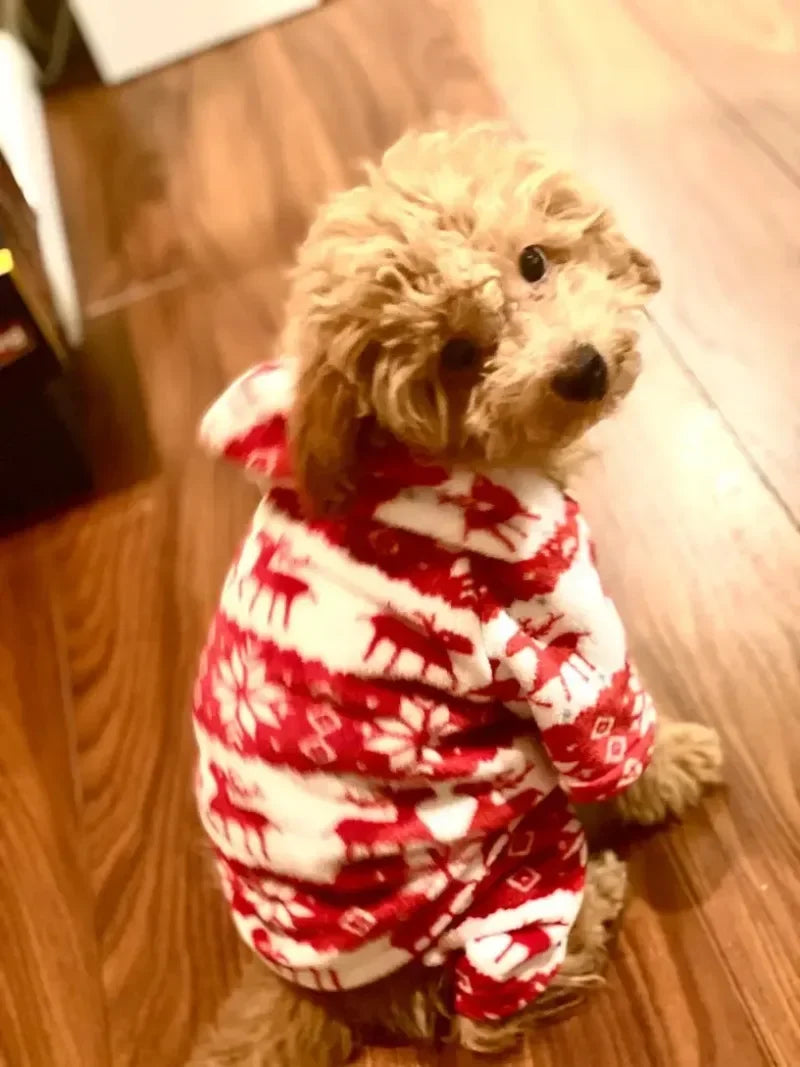 Pet Christmas Clothing Warm Fleece Hoodie