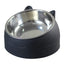 cat dog bowl 15 degrees raised stainless steel non slip puppy base cat food drinking water feeder tilt safeguard neck pet bowl3