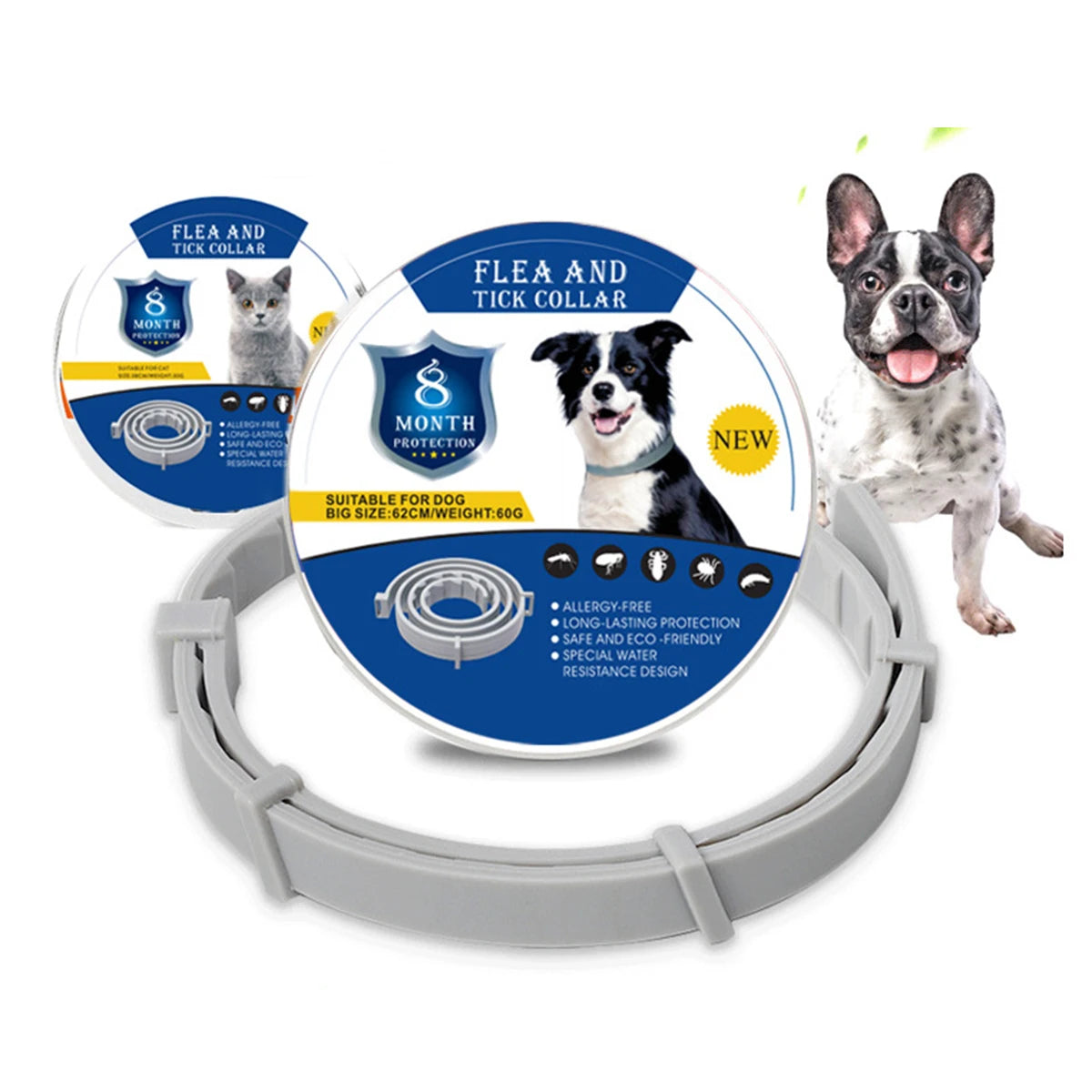 extendable pet dog flea collar antiparasitic necklace adjustable anti flea and tick collar