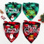 Dog triangle Christmas Bandanas Classic Xmas Thanksgiving Pet Scarf Bibs