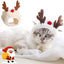 christmas puppy dog cat costume xmas cat santa elk hat with bandana bib scarf set