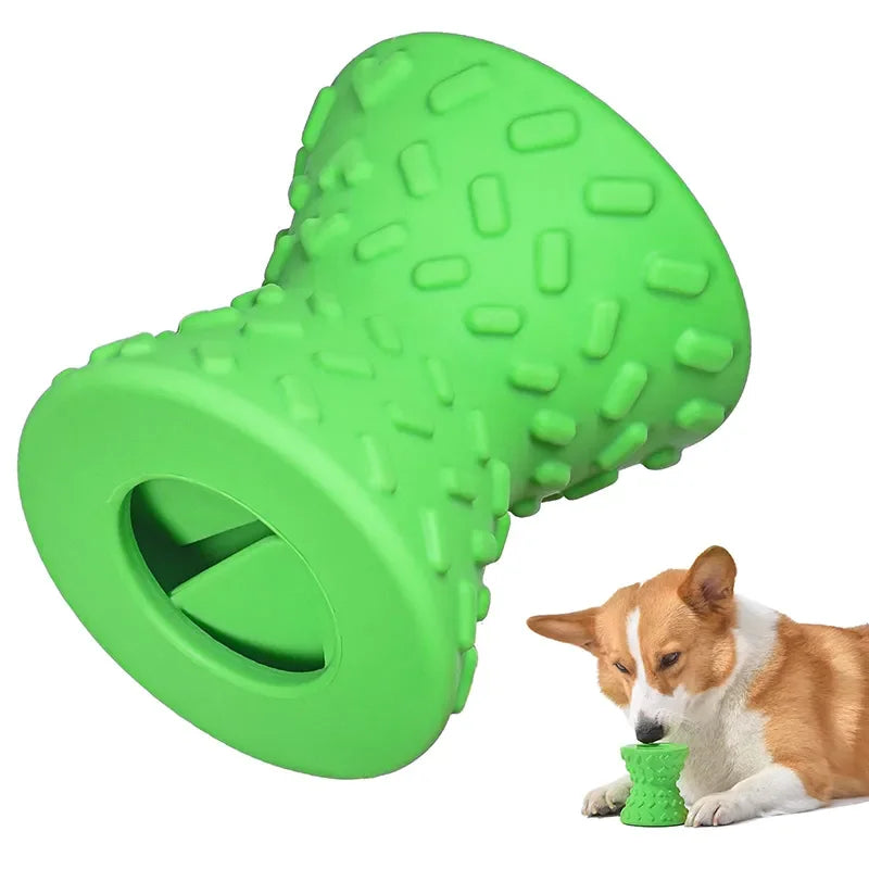 food dispensing dog toys for aggressive chewers nontoxic natural rubber treat leaking pet toys puppy bone play game6