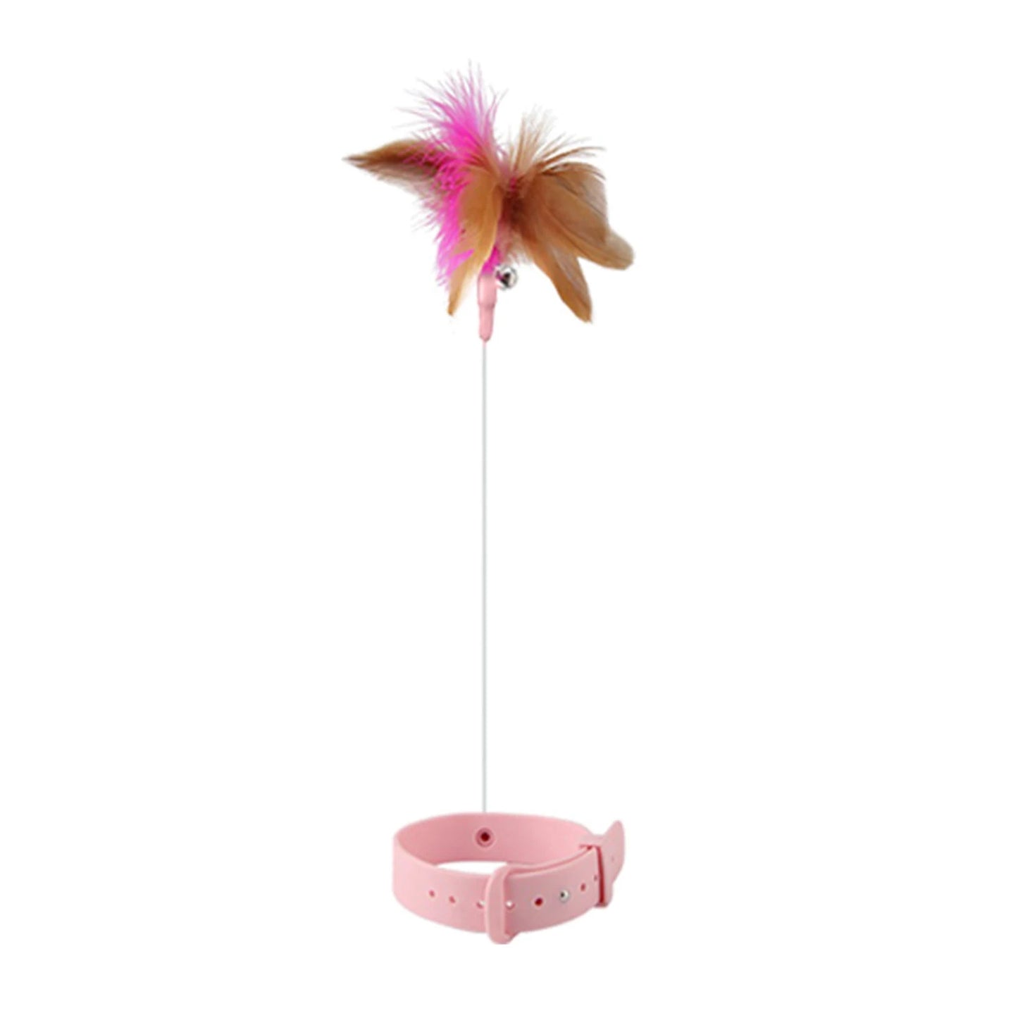 funny cat toy foldable fluffy feather sucker cat stick toy play interactive detachable7