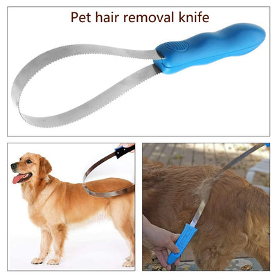 Pet Metal Sweat Scraper Shedding Blade Brush