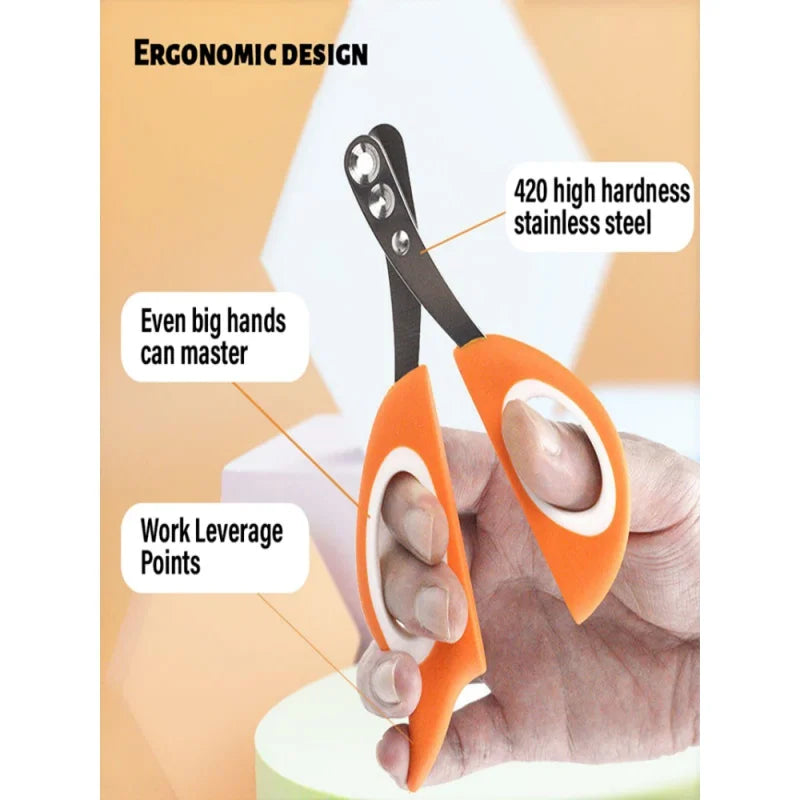 Professional Dog Cat Nail Clippers Ergonomic Anti-slip Double Circular Cut Hole Puppy Pet Nail Cutter Grooming Tool