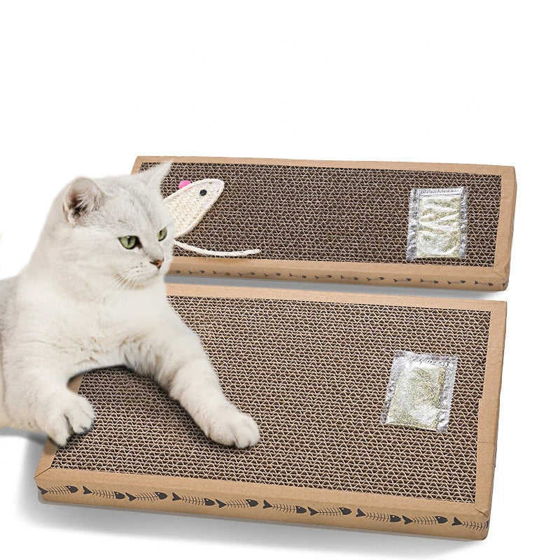 Pet Cat Scratch Board Mat Furniture Protector Claw Cardboard Corrugated Kitten Scrapers Cat Supplies Accessories