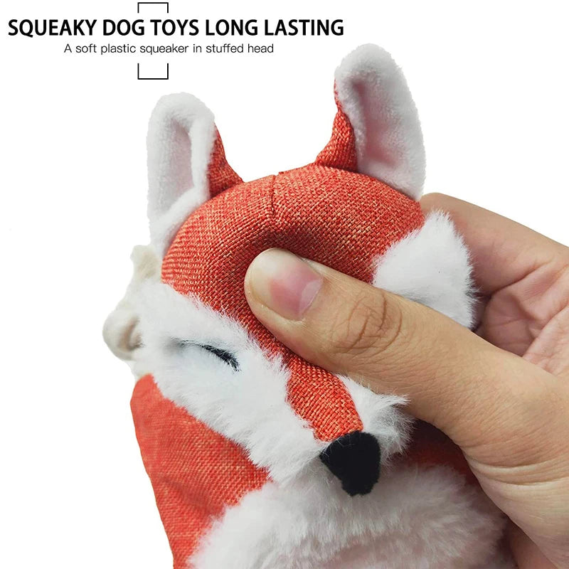durable stuffless plush dog chew toys puppy pet toys interactive for small medium large dog rope knots squeaky3